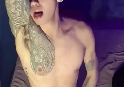 Filipino Inked Horny Twink Teasing and Masturbating Until He Cums