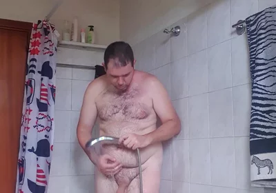 All Naked in Shower Room