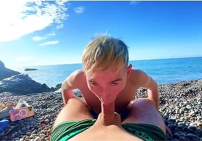 Young Guys Fucking On A Public Beach