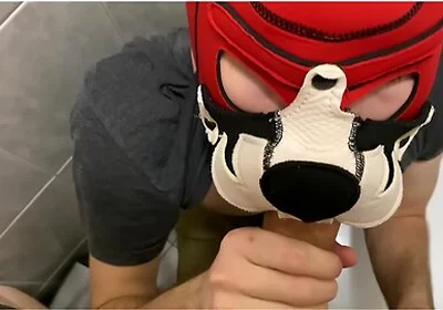 Young Guy Sucks Deepthroat Big Cock In Public Toilet