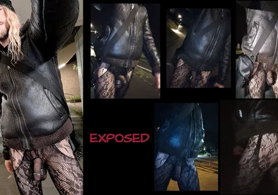 Exposed: Strutting Outside in a Fishnet Bodysuit