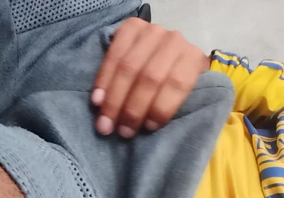 Man Gets Hot and Masturbates Under His Clothes