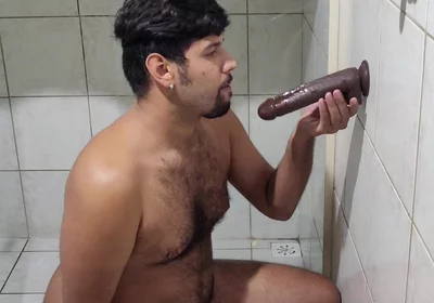 Trying the First Dildo I Got From a Client - Deep Gagging & Drooling Mess