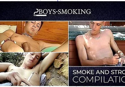 Pilation Of Skinny Twinks Hitting Cigars While Stroking Their Meat