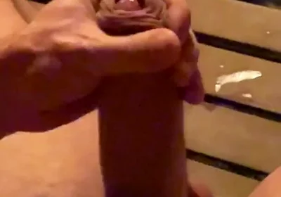 Jacking off in the Hotel Sauna