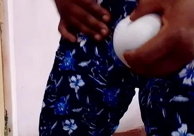 Striking Sisna While Wearing Her Stepsister's Floral Pants and White Panties