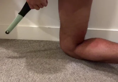 Boy Punching His Own Balls Hard