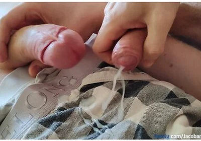 Creampie My Twink, Then We Both Cum On His Boxers