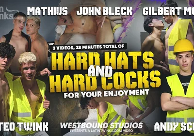 Hard Hats & Hard Cocks - 3 Hot Twink Builder & Plumber Scenes - John Bleck, Mateo Twink, Andy Scott, Gilbert Moon & Mathius