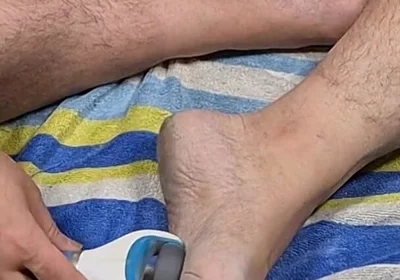 Chubby Daddy Bear Scrub His Dirty Feet