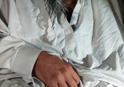 Dirtyjunkbro Dressed in Afghan Clothes, Cover Socks Piss in and Piss Drink