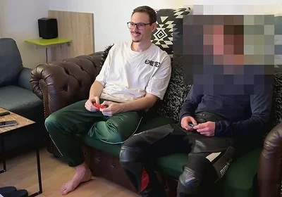 Mike Loses Bet While Gaming and Has to Give His Shy Straight Friend a Blowjob