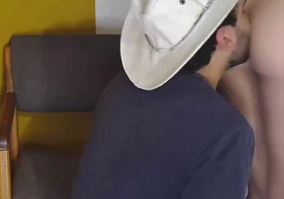 Cute Cowboy Gives His Ass to His Straight Cousin to Get Fucked Creampie