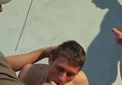 Horny Gay Apprentices' Sweaty Threesome Fuck on Construction Site