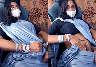 Crossdresser Jerk off in Saree