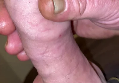 Huge Uncut Cock Jerk off Ending with Big Cumshot