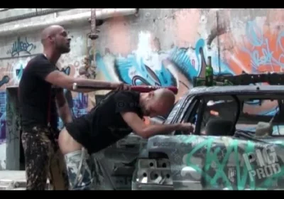 Skinhead boys outdoor fucking