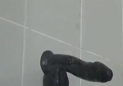 Riding a Large Black Cock Dildo 1