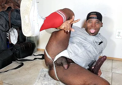 Football Whore Butt Fucking Hole Into a Creamy Mess with Thick Dildoes