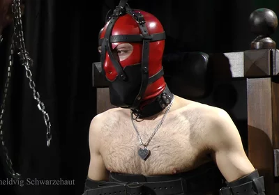 Zeus Gagged Under Mask and Electric to Feet