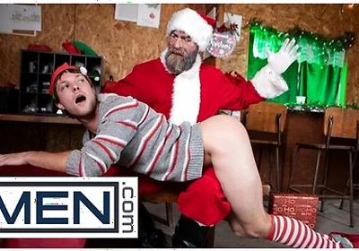 Men - Benjamin Blue Rides A New Christmas Toy In Front Of Stepdaddy Cakes, Then Rides Him Instead