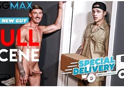 Jayden Marcos In Inked Up Delivery Hunk Delivers His Load To Horny Client - Full