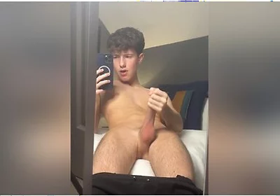 Twink Flexes And Jerks Off In Mirror - Tpk